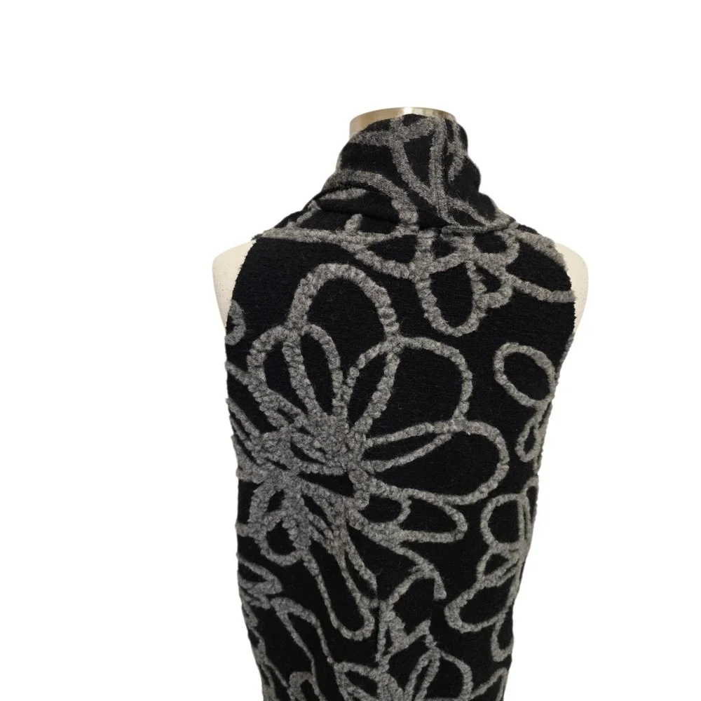 Bryn Walker Womens Open Front Vest Size Medium Black Felted Wool